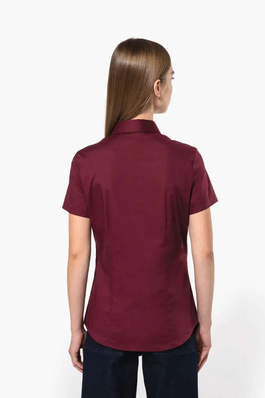 LADIES' SHORT-SLEEVED COTTON/ELASTANE SHIRT